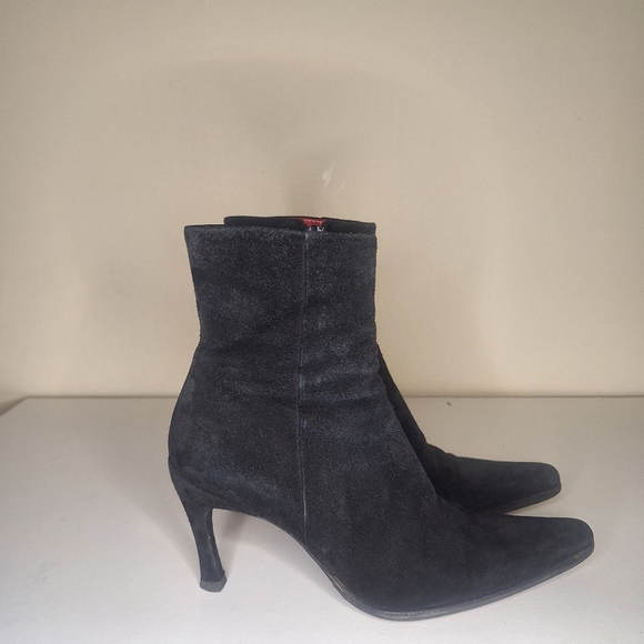 Free Lance Vintage Suede 3" inside zip Heel Ankle Boots Size EU 35.5 - Picture 2 of 11